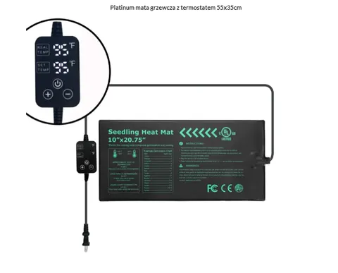 Platinum mata grzewcza z termostatem 55x35cm
