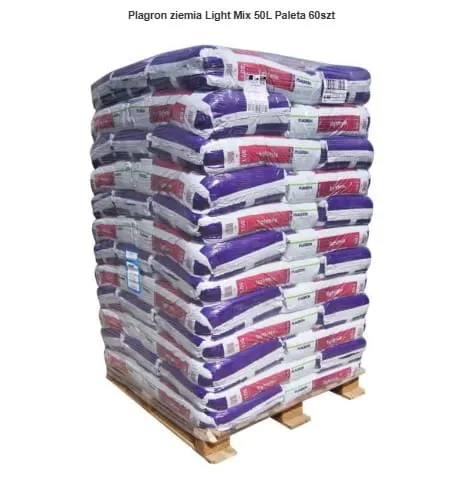 PLAGRON ZIEMIA LIGHT MIX 60 x 50L- Paleta - TYLKO OPŁACONE przed wysyłką!!
