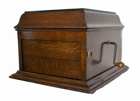 Columbia Grafonola - drewniany biurkowy gramofon