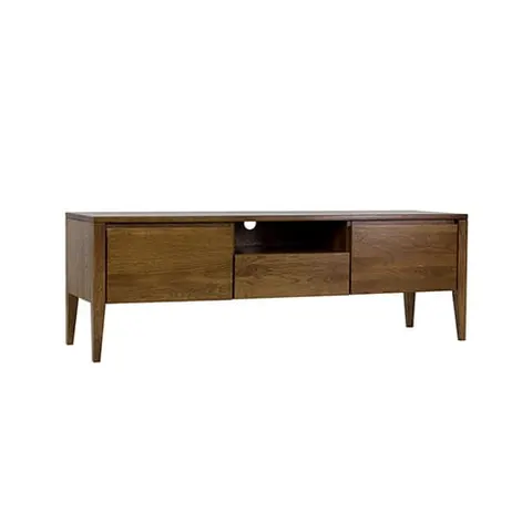 Szafka RTV drewniana RV 335 RETRO Dębowa - Drewmax