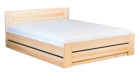 Łóżko LK 198 BOX Bukowe z pojemnikiem / Drewmax