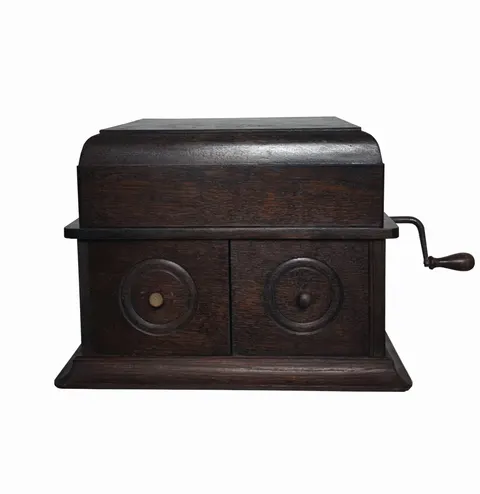 Biurkowy HYMNOPHON drewniany gramofon
