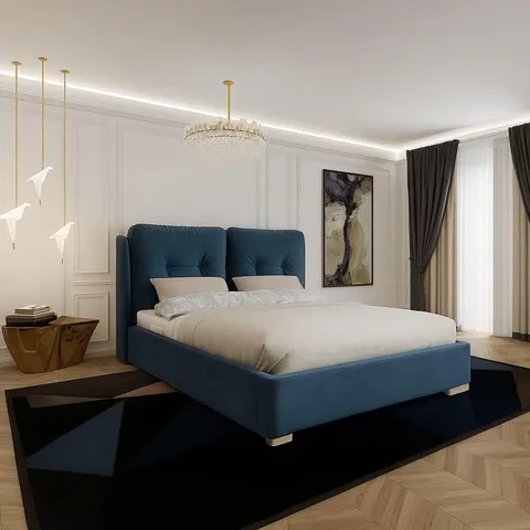 Łóżko GINO tapicerowane / ramowe (z pojemnikiem lub bez pojemnika) - Bed Design