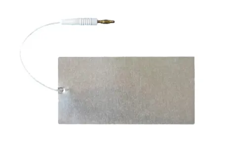 Elektroda płaska aluminiowa E-A 100 z wtykiem 4 mm - 70x140 mm