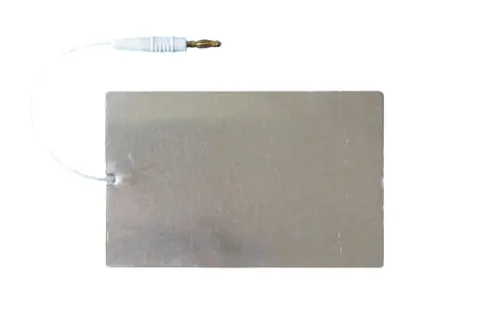 Elektroda płaska aluminiowa E-A 125 z wtykiem 4 mm - 90x140 mm
