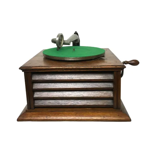Gramofon biurkowy Zonophone Cinch, dębowy, Gramophone Co. - Anglia 1910–1912