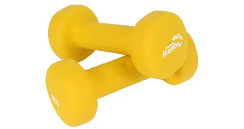 Hantle neoprenowe Mambo Max żółte 1 kg (2 szt.)