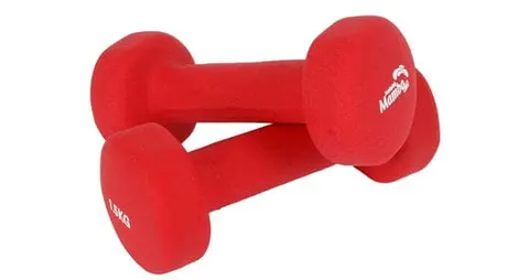 Hantle neoprenowe Mambo Max czerwone 1,5 kg (2 szt.)