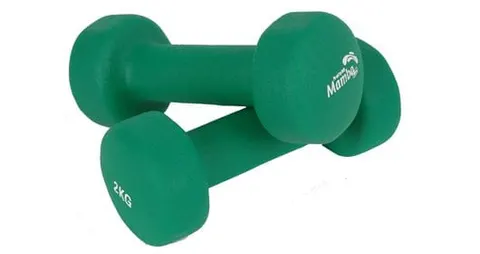 Hantle neoprenowe Mambo Max zielone 2 kg (2 szt.)