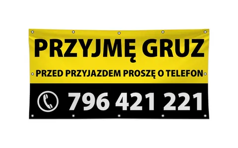PRZYJMĘ GRUZ - baner reklamowy - różne rozmiary