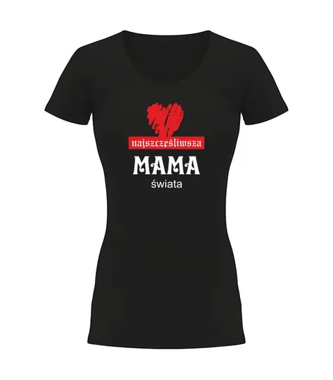 NAJSZCZĘŚLIWSZA MAMA ŚWIATA - Koszulka damska