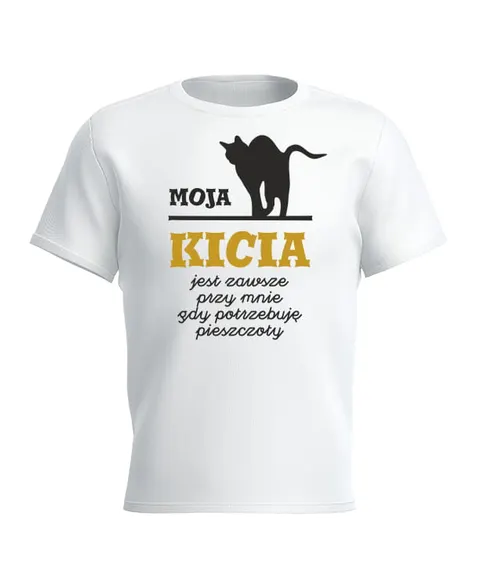 MOJA KICIA JEST ZAWSZE PRZY MNIE - koszulka męska
