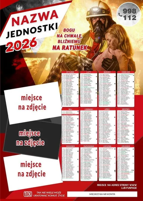 Kalendarze Strażackie A3 Tradycyjne