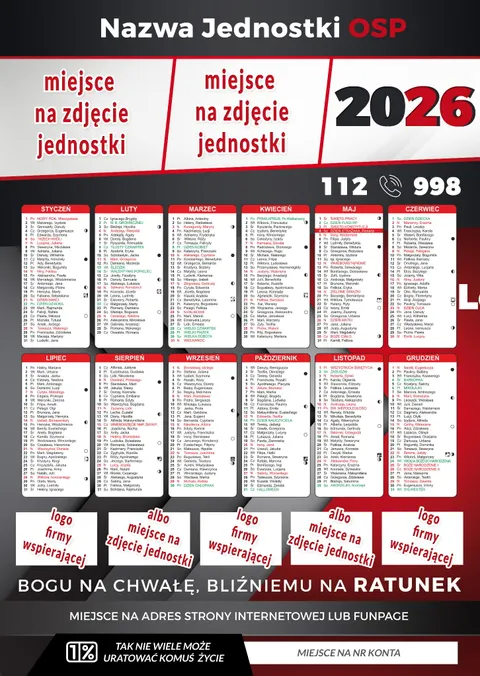 Kalendarze Strażackie dla Jednostki OSP