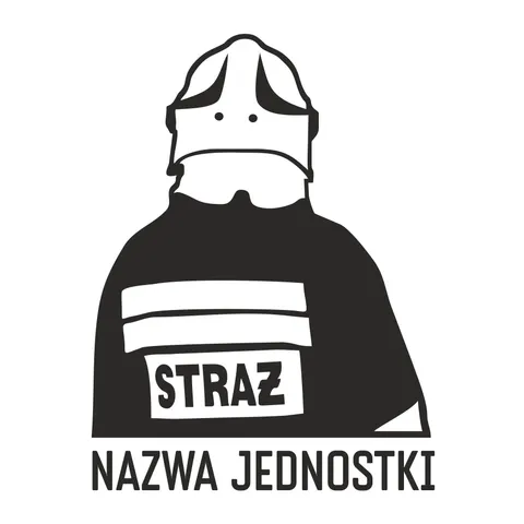 Strażak + nazwa jednostki - naklejka