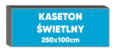 Kaseton świetlny 250x100 cm