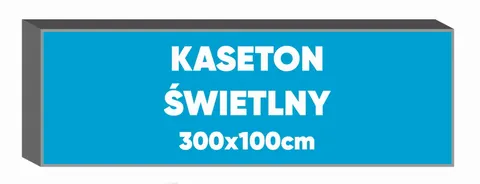 Kaseton świetlny 300x100 cm