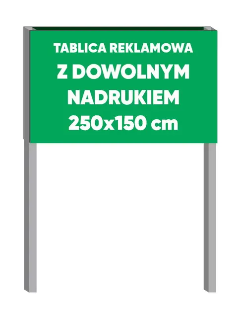 Tablica reklamowa ze stelażem - 250x150 cm