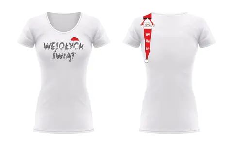 MIKOŁAJ 'WESOŁYCH ŚWIĄT' - Koszulka damska