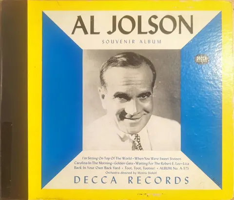 Album Decca Al Jolson Souvenir Album 4x10"