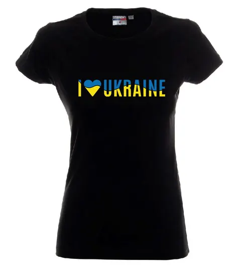 I LOVE UKRAINE - koszulka damska