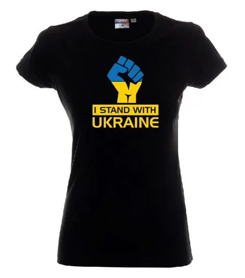 I STAND WITH UKRAINE - koszulka damska