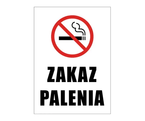 ZAKAZ PALENIA - naklejka