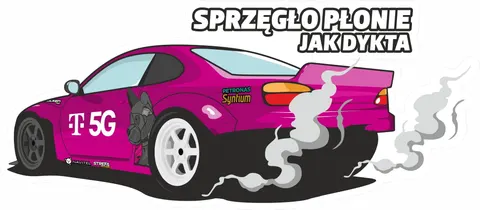 Sprzęgło płonie jak dykta - wlepka