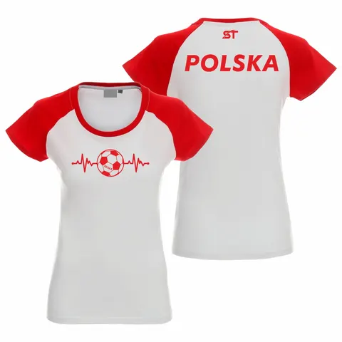 Polska piłka nożna EKG - koszulka damska