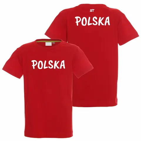 Polska - koszulka dziecięca czerwona