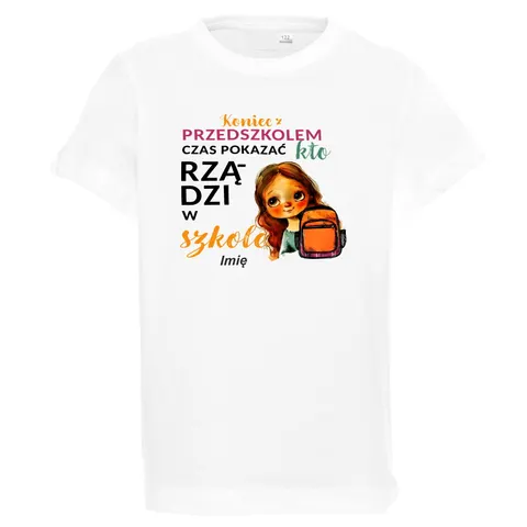 Koniec z przedszkolem - koszulka dla dziewczynki