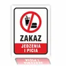 Zakaz jedzenia i picia - tabliczka