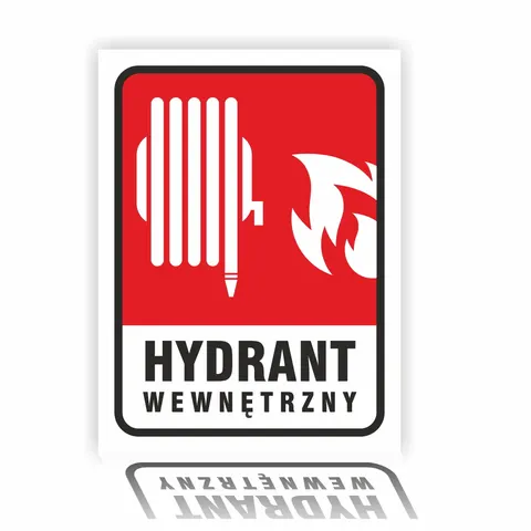 Hydrant wewnętrzny - tabliczka / znak 20 x 15 cm