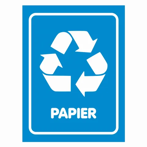 Papier - naklejka do segregacji śmieci