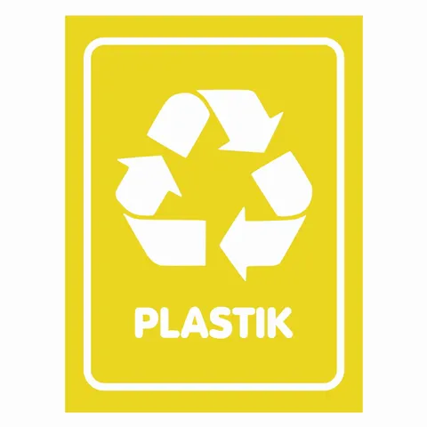 Plastik - naklejka do segregacji śmieci