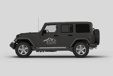 4x4 Góry - Naklejki na samochód