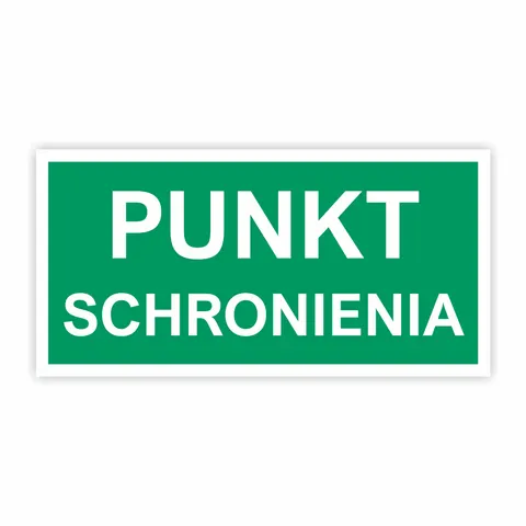Punkt Schronienia – Tablica 20 × 10 cm OLiOC