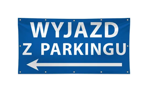 WYJAZD Z PARKINGU - baner reklamowy