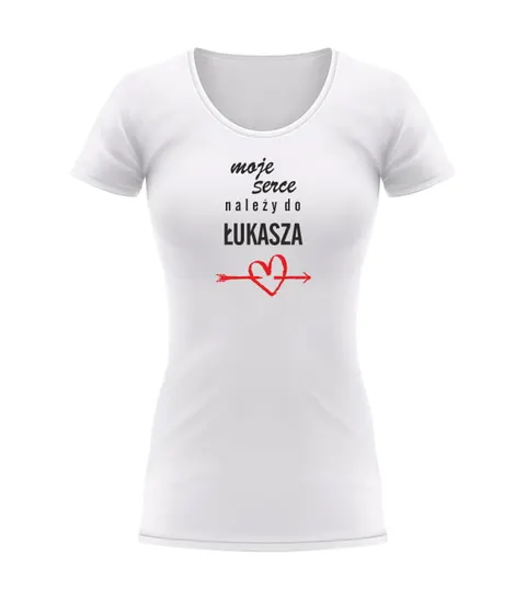 MOJE SERCE NALEŻY DO 'IMIĘ' - Koszulka damska