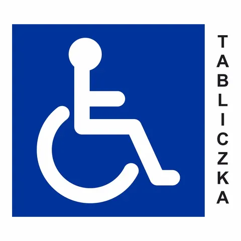 INWALIDA - TABLICZKA z laminatem UV