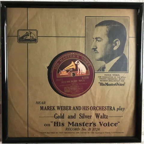 Płyta z originalną okładką w ramce B3726 HMV