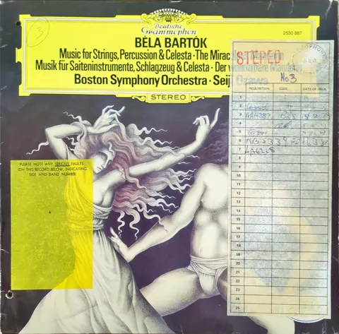 BOSTON SYMPHONY ORCHESTRA: Music for Strings, Percussion and Celesta LP 2530887 Deutsche Grammophon EX