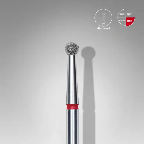 Frez diamentowy kulka czerwona EXPERT średnica 2,7 mm FA01R027