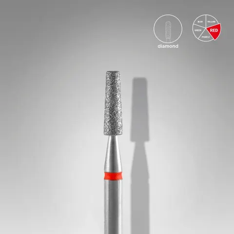 Frez diamentowy ścięty stożek czerwony EXPERT średnica 2,5 mm / część robocza 8 mm FA70R025/8