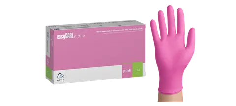 Rękawiczki rekawiczki easycare nitrylowe czarne/różowe S,M,L 100szt