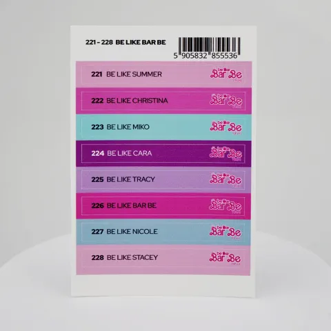 Naklejki na wzornik Be Like Bar Be 221 – 228
