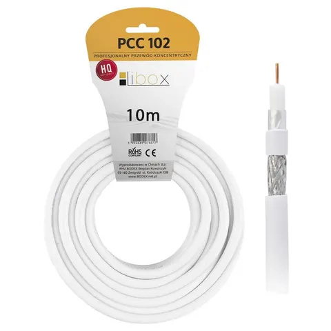 Kabel koncentryczny RG6U 10M LIBOX PCC102-10