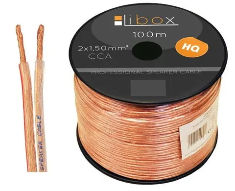 Kabel głośnikowy CCA 2x0,35 LB0004 Libox 100m