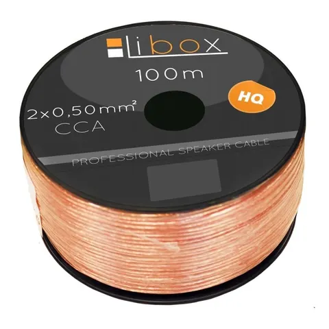 Kabel głośnikowy CCA 2x0,50 LB0005 Libox 100m