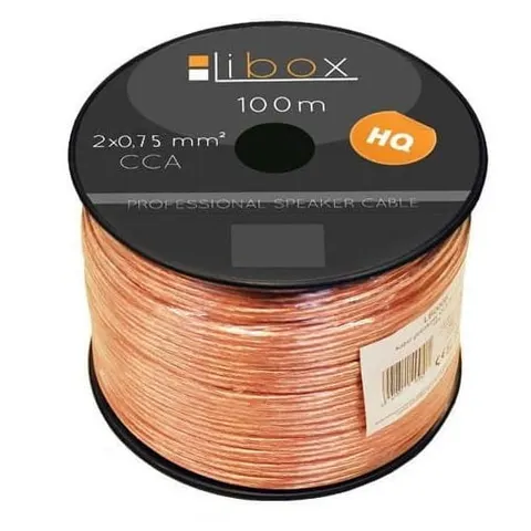 Kabel głośnikowy CCA 2x0,75 LB0006 Libox 100m